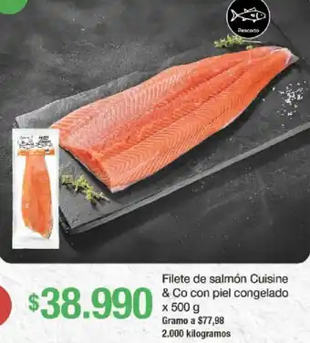 Jumbo Cuisine & Co filete de salmón con piel congelado oferta