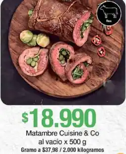 Jumbo Cuisine & Co matambre al vacío oferta
