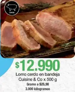 Jumbo Cuisine & Co lomo cerdo en bandeja oferta