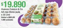 Jumbo Cuisine & Co huevos AA rojo libres jaula oferta