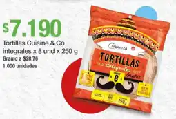 Jumbo Cuisine & Co tortillas integrales oferta