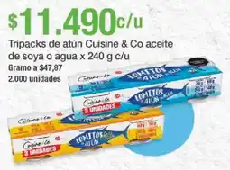 Jumbo Cuisine & Co tripacks de atún aceite de soya o agua oferta