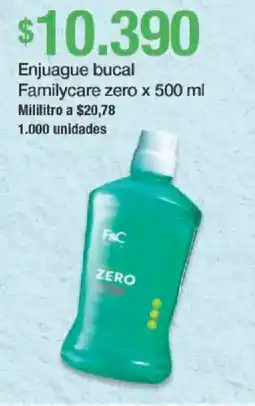 Jumbo Familycare enjuague bucal zero oferta