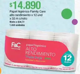 Jumbo Family care papel higiénico alto rendimiento oferta