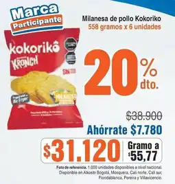 Alkosto Kokoriko milanesa de pollo oferta