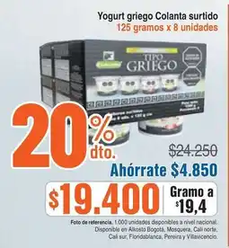 Alkosto Yogurt griego colanta surtido oferta