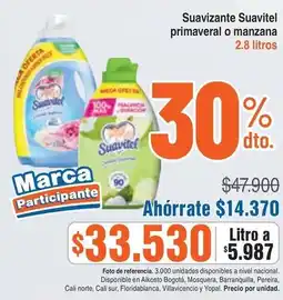 Alkosto Suavitel suavizante primaveral o manzana oferta