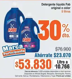 Alkosto Fab detergente líquido original o color oferta