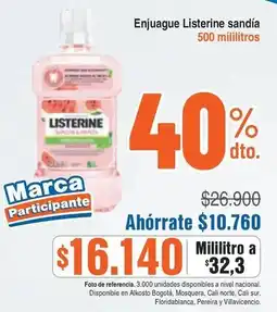 Alkosto Enjuague Listerine sandía oferta