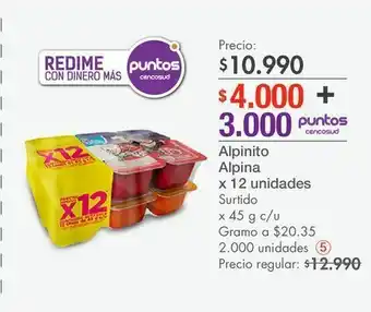 Metro Alpinito alpina x 12unidx45g oferta