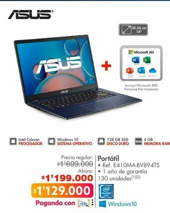 Metro Computador portátil asus oferta