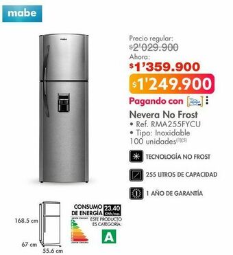 Metro Nevera mabe oferta