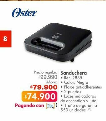 Metro Sanduchera oster oferta