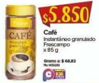 Super Inter Café Instantáneo Granulado Frescampo 85g oferta