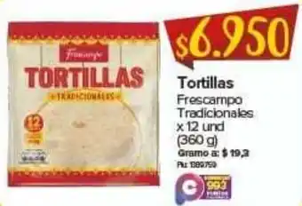 Super Inter Tortillas Tradicionales Frescampo 360g oferta