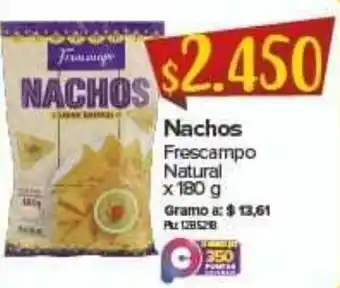 Super Inter Nachos Natural Frescampo 180g oferta