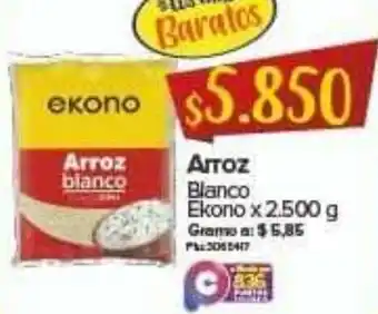 Super Inter Arroz Blanco Ekono 2,500g oferta
