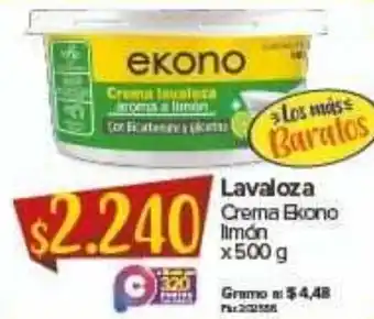 Super Inter Lavaloza Crema Limón Ekono 500g oferta