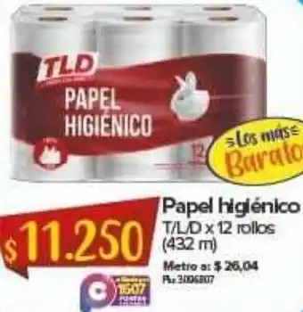 Super Inter Papel Higiénico TLD 12 rollos oferta
