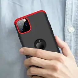 Falabella Funda Carcasa Estuche Protector 360 Para iPhone 11 Pro Max Negro Rojo oferta