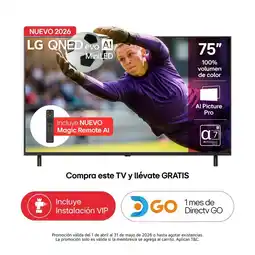 Falabella Televisor 75 pulgadas|4K UHD QNED MiniLED|75QNED70BSA|Incluye AI Magic Remote oferta