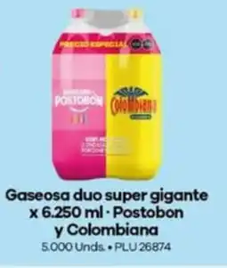 Surtimayorista Postobon y colombiana gaseosa duo super gigante oferta