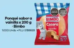 Surtimayorista Bimbo ponqué sabor a vainilla oferta