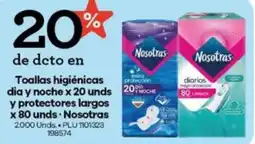Surtimayorista Nosotras toallas higiénicas dia y noche oferta