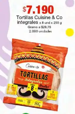 Metro Cuisine & Co tortillas integrales oferta