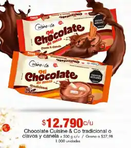 Metro Cuisine & Co chocolate tradicional o clavos y canela oferta