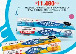 Metro Cuisine & Co tripacks de atún aceite de soya o agua oferta