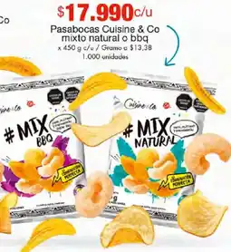 Metro Cuisine & Co pasabocas mixto natural o bbq oferta