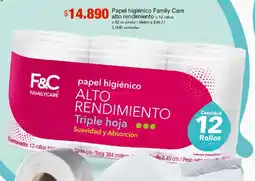 Metro Family care papel higiénico alto rendimiento oferta