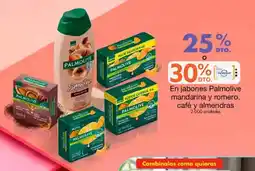 Metro Palmolive en jabones mandarina y romero, café y almendras oferta