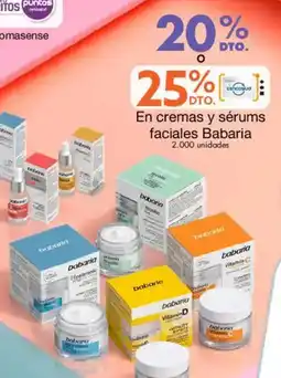 Metro Babaria en cremas y sérums faciales oferta