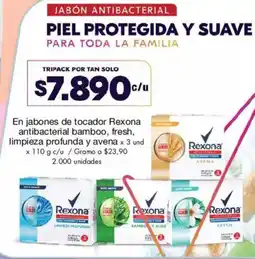 Metro En jabones de tocador antibacterial bamboo, fresh, limpieza profunda y avena oferta
