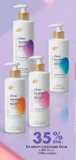 Metro Dove en serum corporales oferta