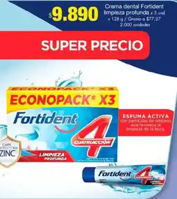 Metro Fortident crema dental limpieza profunda oferta