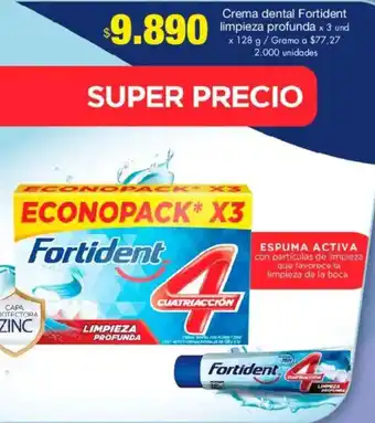 Metro Fortident crema dental limpieza profunda oferta