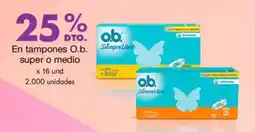Metro O.b. en tampones super o medio oferta
