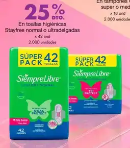 Metro Stayfree en toallas higiénicas normal o ultradelgadas oferta
