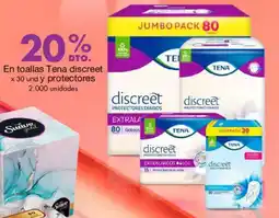 Metro Tena en toallas discreet y protectores oferta