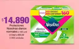 Metro Nosotras protectores diarios normales oferta