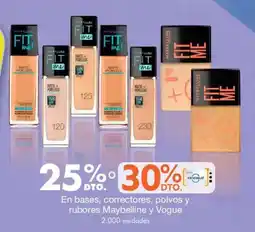 Metro Fit me en bases, correctores, polvos y rubores maybelline y vogue oferta