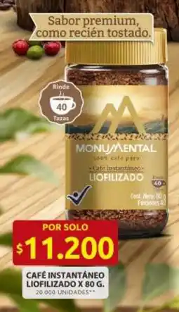 Ara Monumental café instantáneo liofilizado oferta