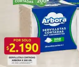 Ara Arbora servilletas cortadas oferta