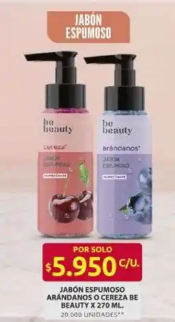 Ara Be beauty jabón espumoso arandanos o cereza oferta
