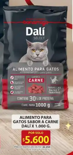Ara Dalí alimento para gatos sabor a carne oferta