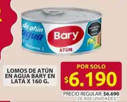 Ara Bary lomos de atún en agua en lata oferta