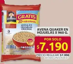 Ara Quaker avena en hojuelas oferta
